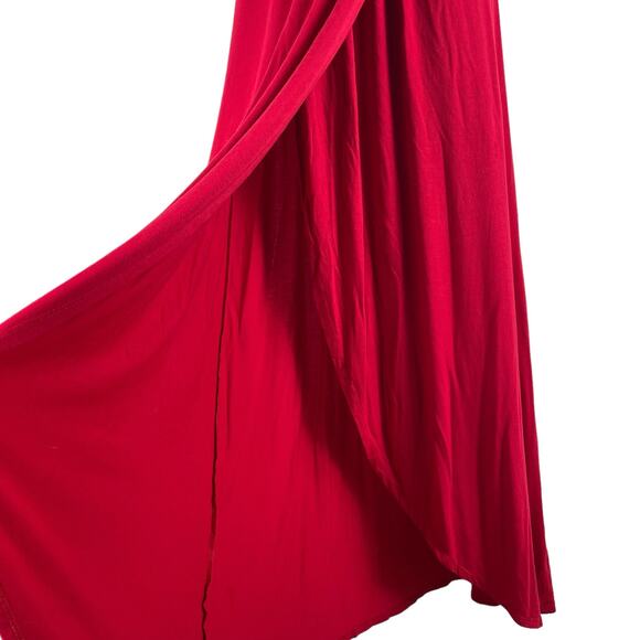 Rolla Coster Cold Shoulder Faux Wrap Maxi Dress Red Size S - Picture 6 of 9